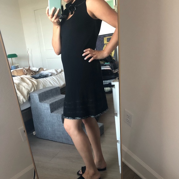 Nanette Lepore black dress with bow - Picture 7 of 8